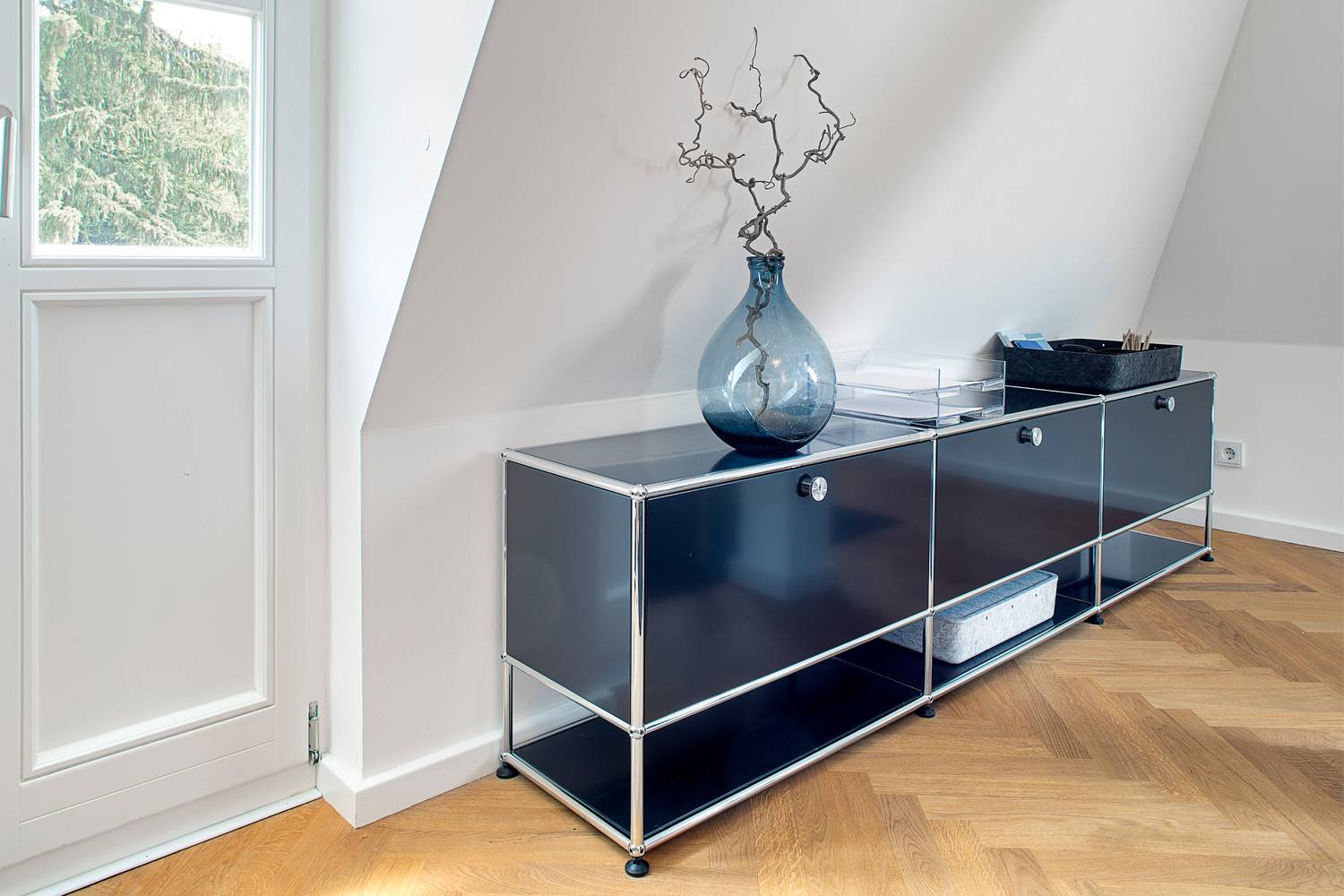 USM イノス　ローボックス　トレイ付き① USMイノスボックス ローボックス250 トレイ付き