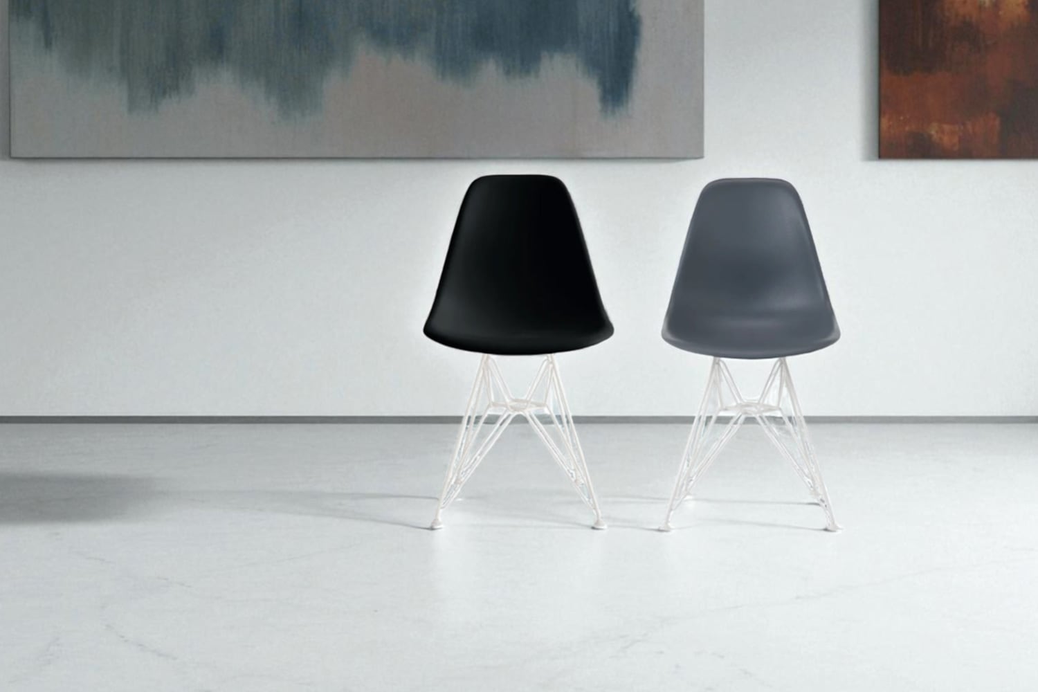 イームズプラスチックサイドチェア＃ホワイトベースの通販 | 家具