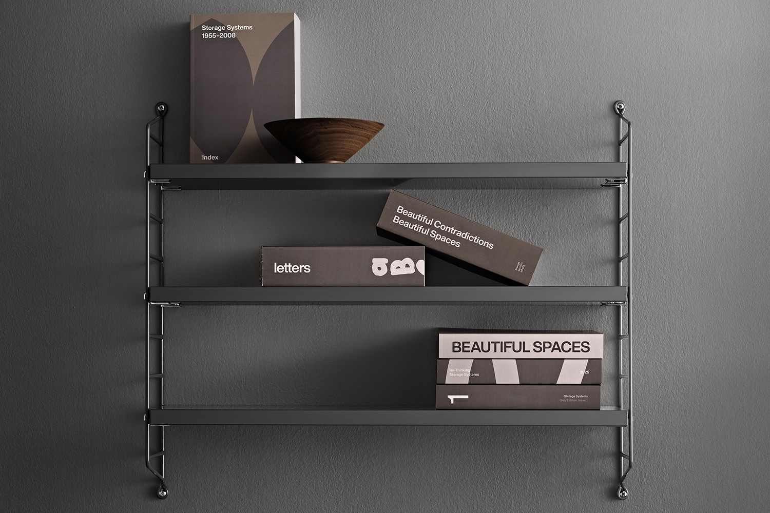 string pocket ストリングポケット シェルフグレー 棚 ストリング ポケット＃ダークグレーの通販 | 家具・インテリア通販