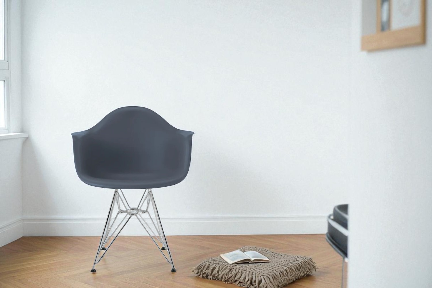 イームズ プラスチックシェル アームチェア ワイヤーベース#クロームの