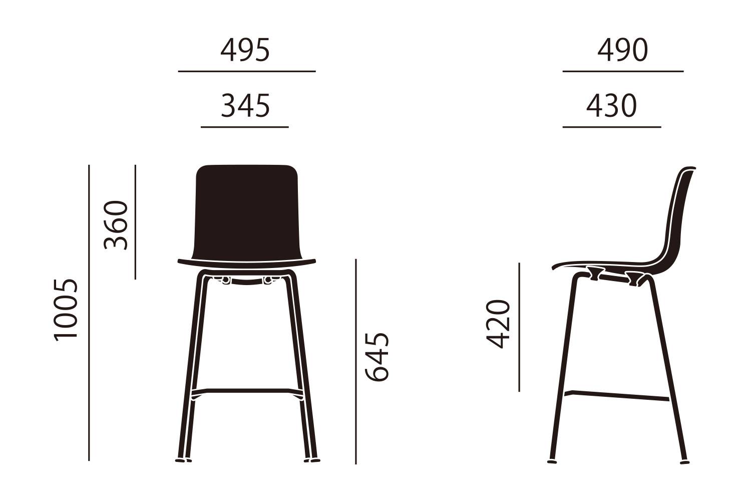 ２１年製　ヴィトラ　ハル　スツール　ハイチェア　ホワイト系　HAL Stool HAL RE Stool Medium/High（ハル リ スツールミディアム/ハイ