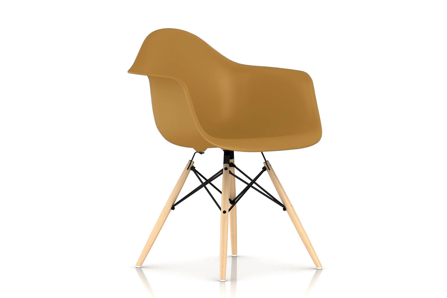 イームズ プラスチックシェル アームチェア ダウェルベース＃メープル