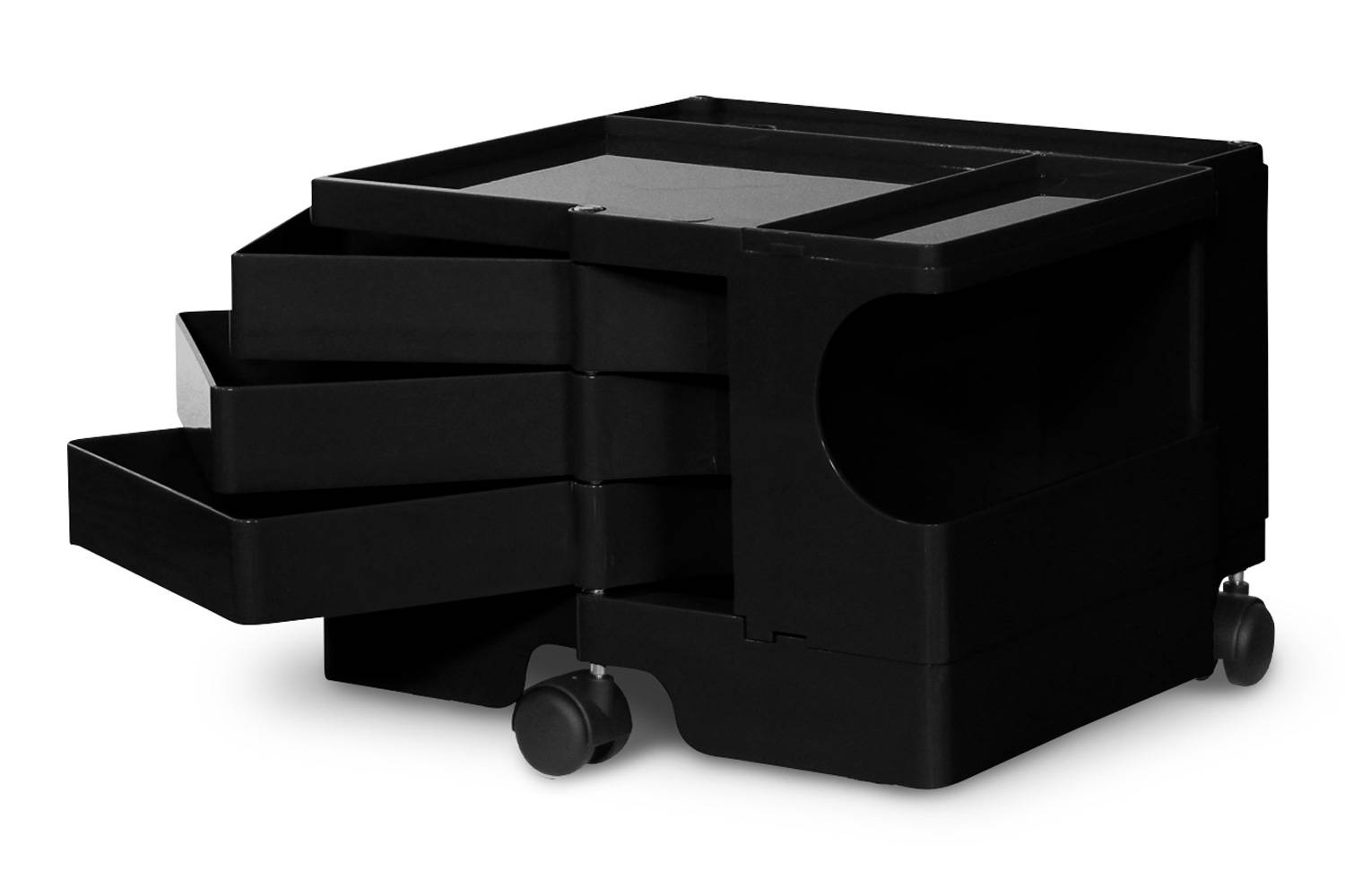 BOBY WAGON 1段3トレイ ブラック H315mm ボビーワゴン 1段3トレイの通販 | 家具・インテリア通販 MAARKET