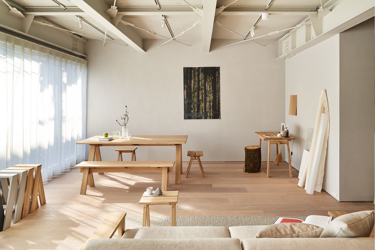 asimocrafts×風街道具店 EIスツール リアルツリー柄（AA