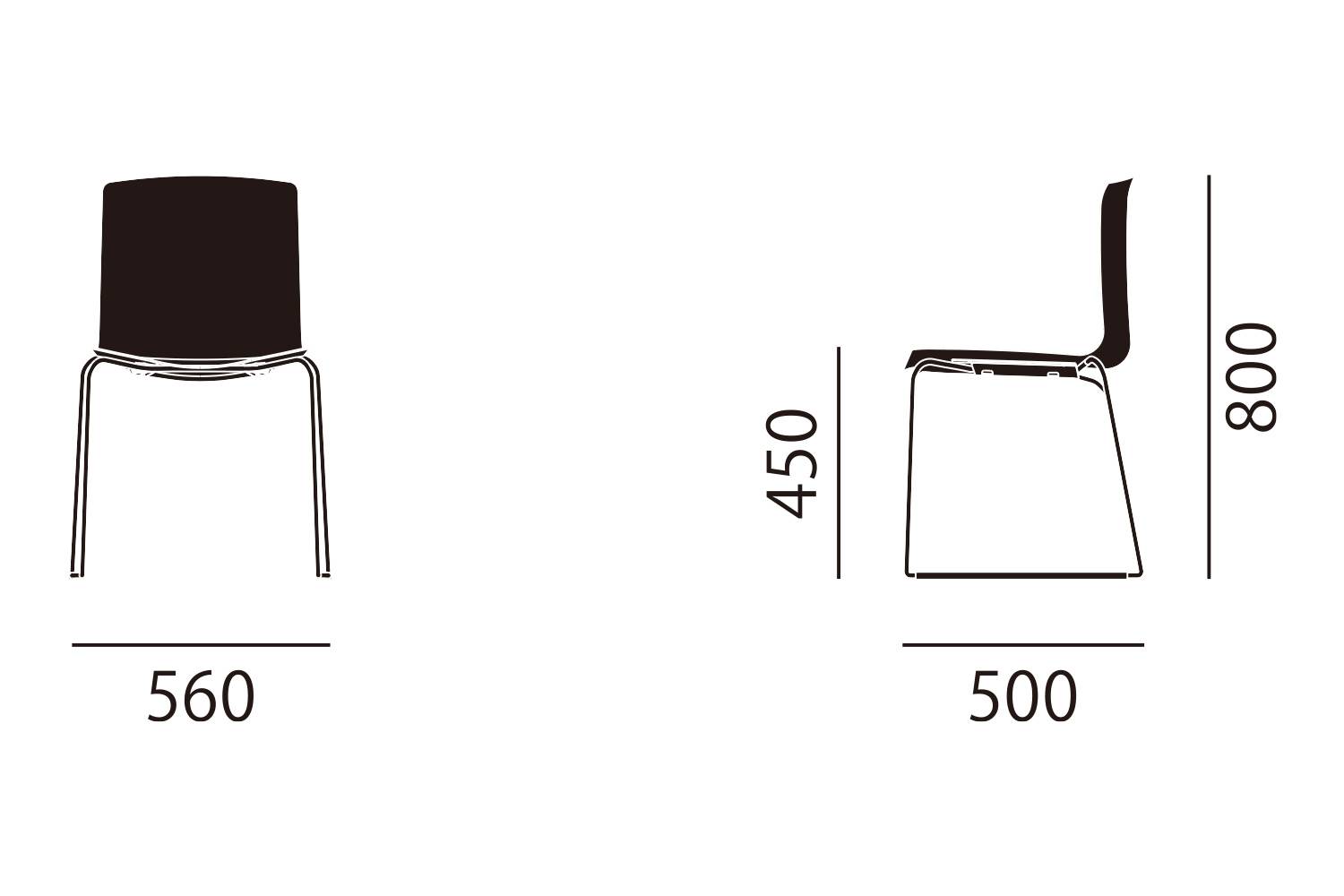 カティファ 46 スタッキングチェア スレッドベースの通販 | 家具