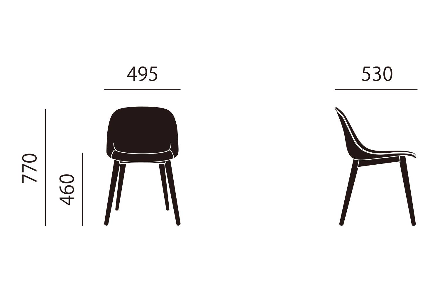パ*ト様 PURO サイドチェア ① ベージュ ファブリック×ウッド PURO SIDE CHAIR / プーロ サイドチェア - インテリア・家具通販