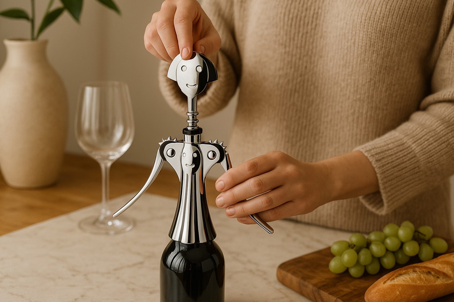 ALESSI Alessandro ワインオープナー Alessandro M.: Corkscrew by Alessandro Mendini | Alessi