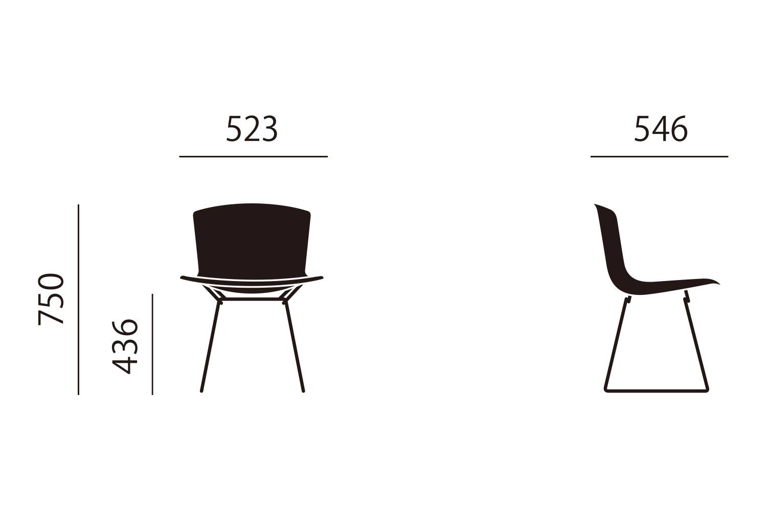 ベルトイア コレクション サイドチェア プラスチックシェルの通販