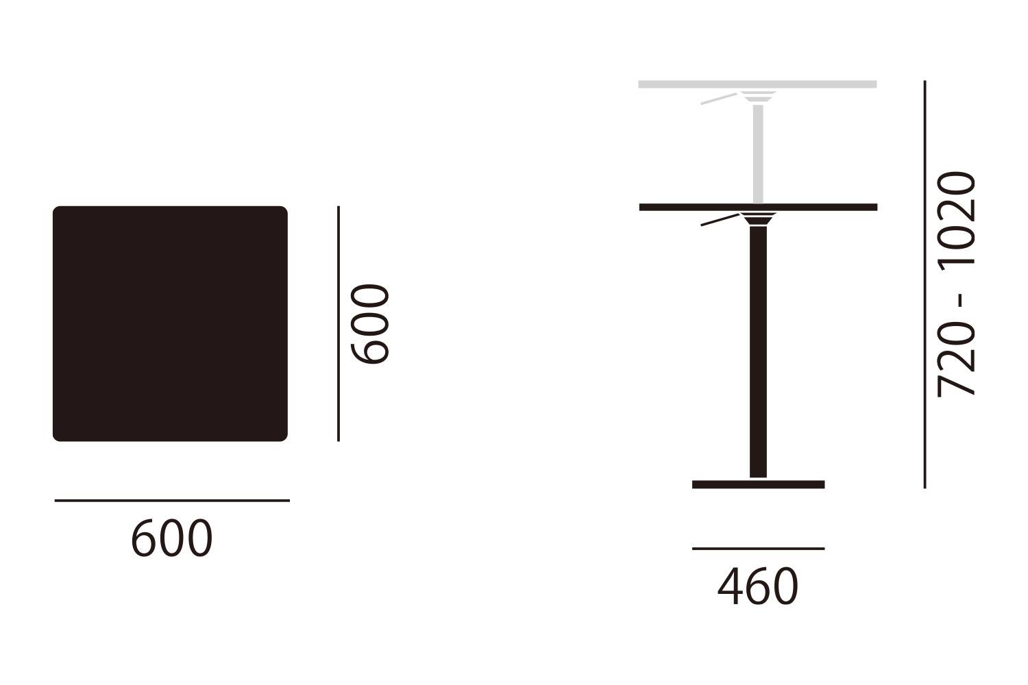 ブリオ モバイル ハイトアジャスタブルテーブル ラウンド / スクエアの