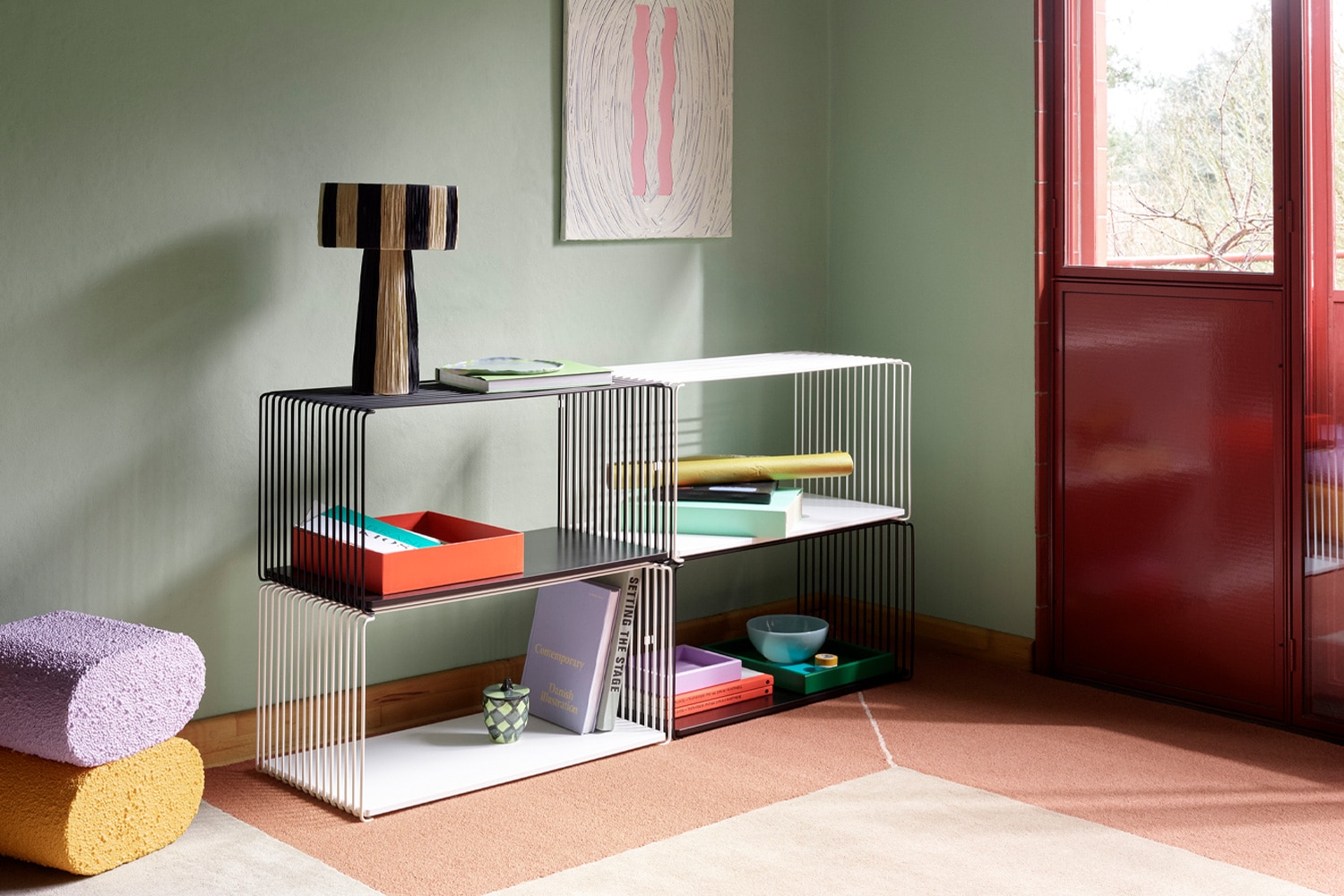 パントンワイヤーシェルフ　サイドテーブル パントンワイヤー ダブル シェルフの通販 | 家具・インテリア通販