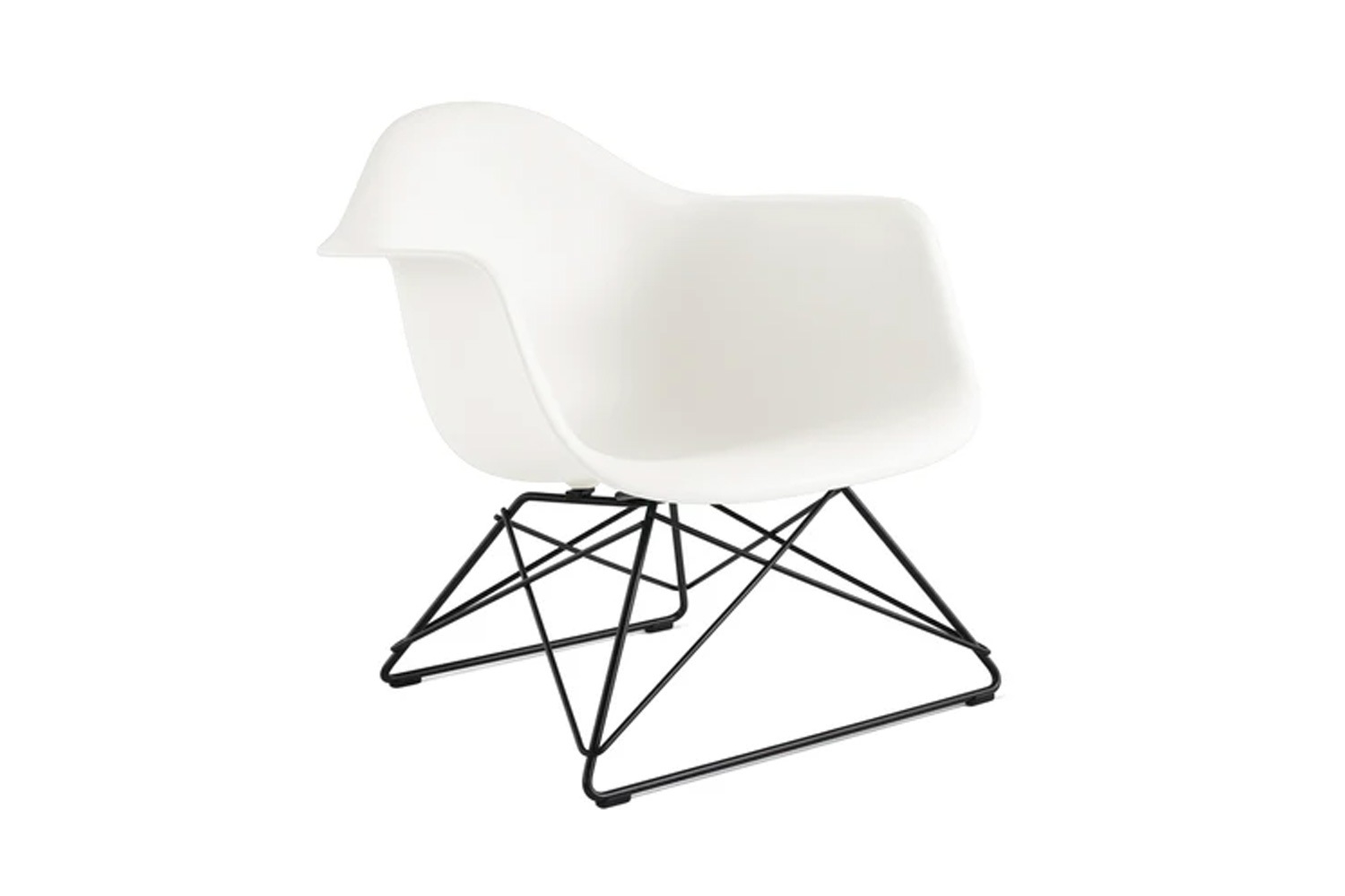 イームズ　プラスチックシェルアーム３　ホワイト イームズプラスチックシェルアームチェア ローワイヤーベースの通販