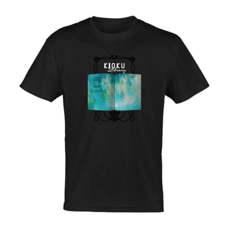 記憶の図書館　受注生産Tシャツ　I-黒　缶バッジ付き