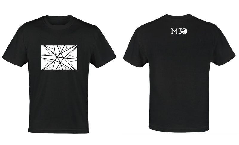 M30 Tシャツ黒 星ホワイト