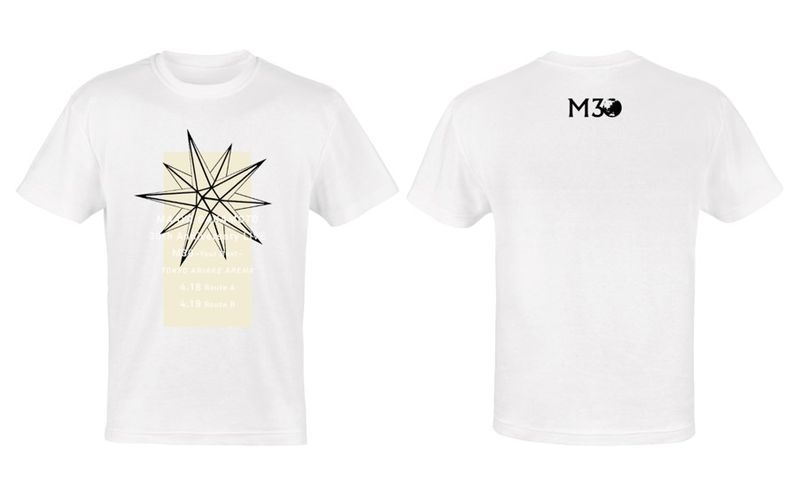 M30 Tシャツ白 星クリーム