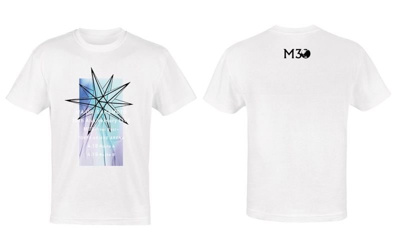 M30 Tシャツ白 星ミントパープル
