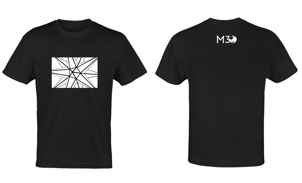M30 Tシャツ黒 星ホワイト