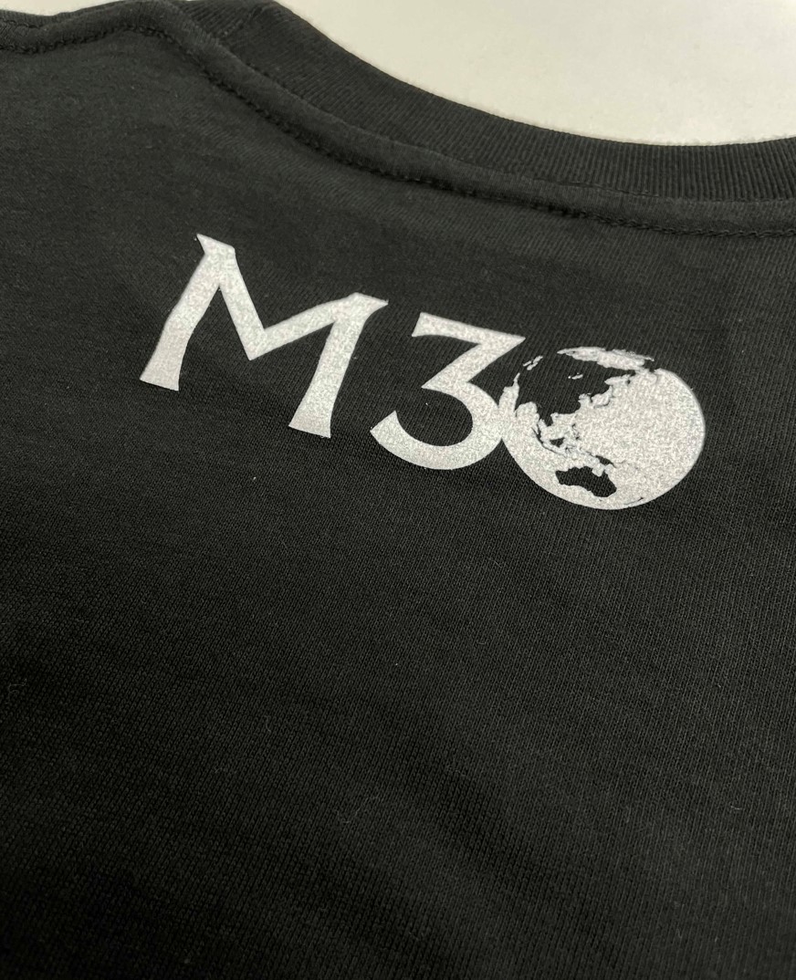 M30 Tシャツ黒 星ホワイト