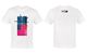 M30 Tシャツ白 星ブルーレッド