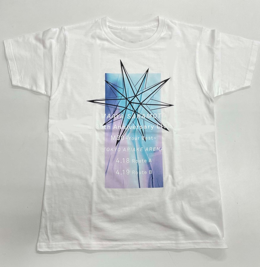 M30 Tシャツ白 星ミントパープル