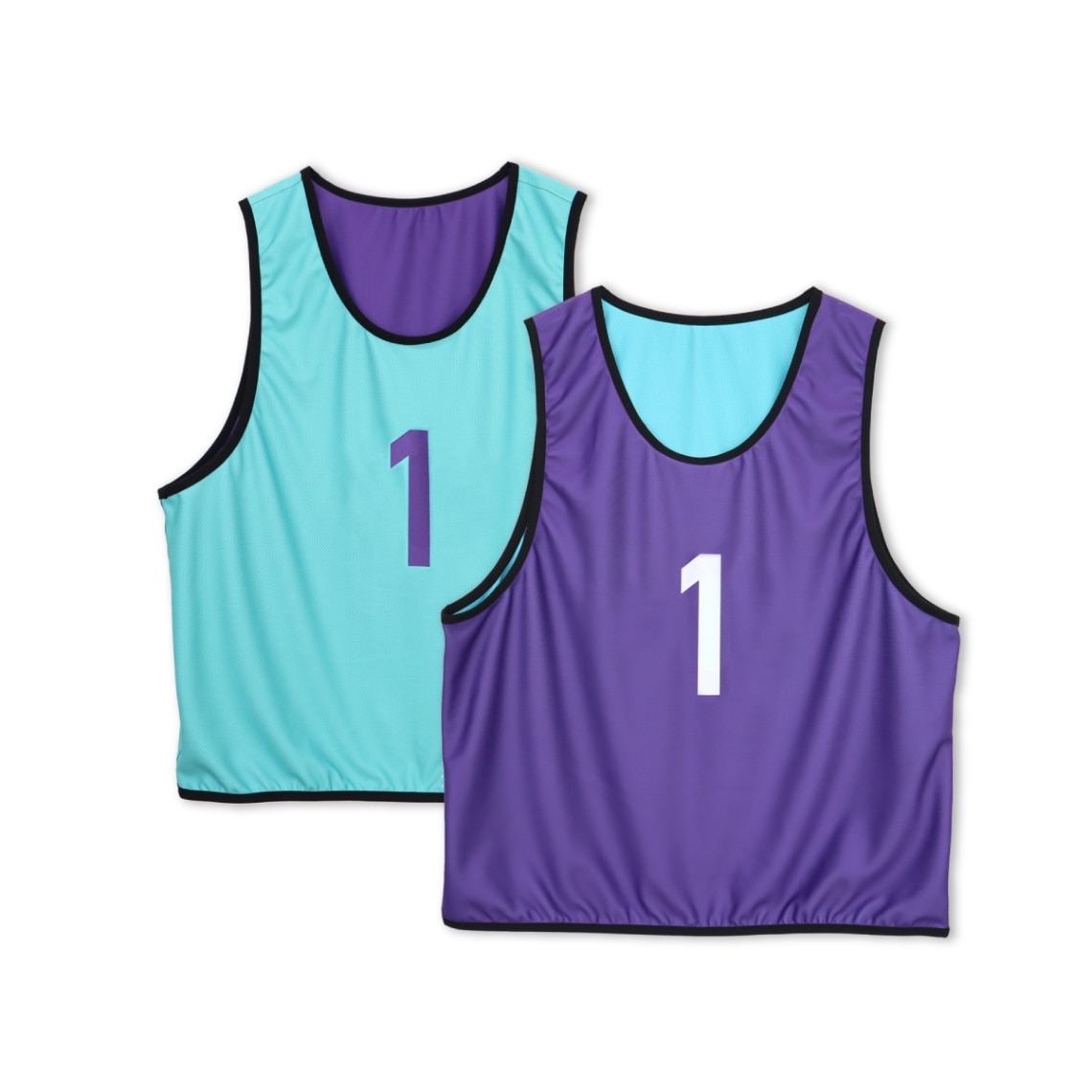 10枚セット】リバーシブルビブス 1～10番号入り PPL／AQU