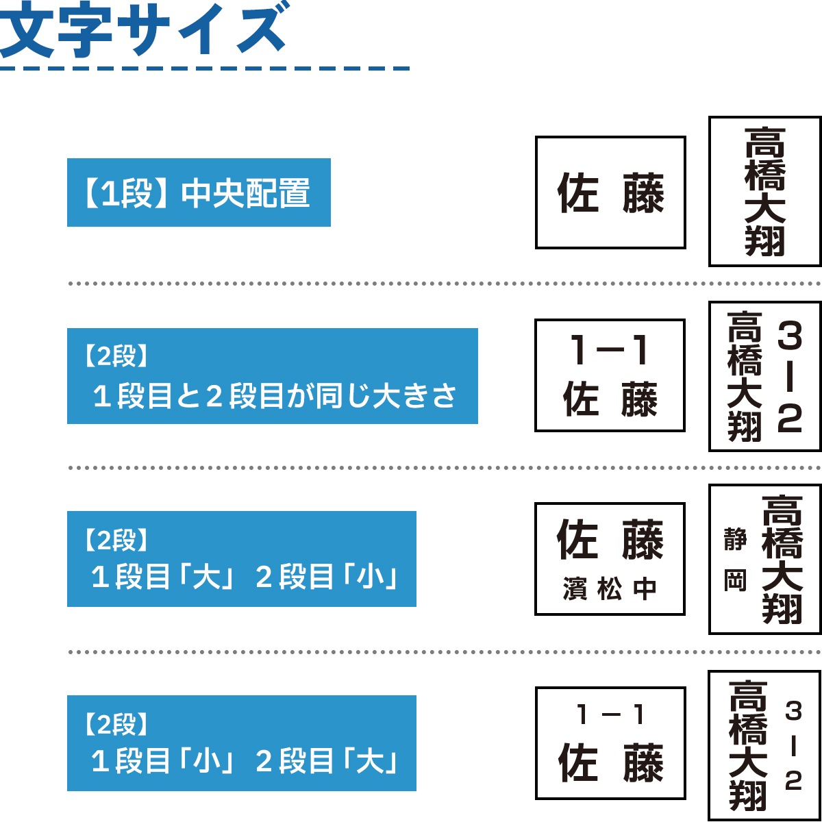 【仕様変更あり】【2枚セット】一般ゼッケン 1～2段 W15cm×H10cm W20cm×H15cm 選べる生地タイプ 選べる生地サイズ