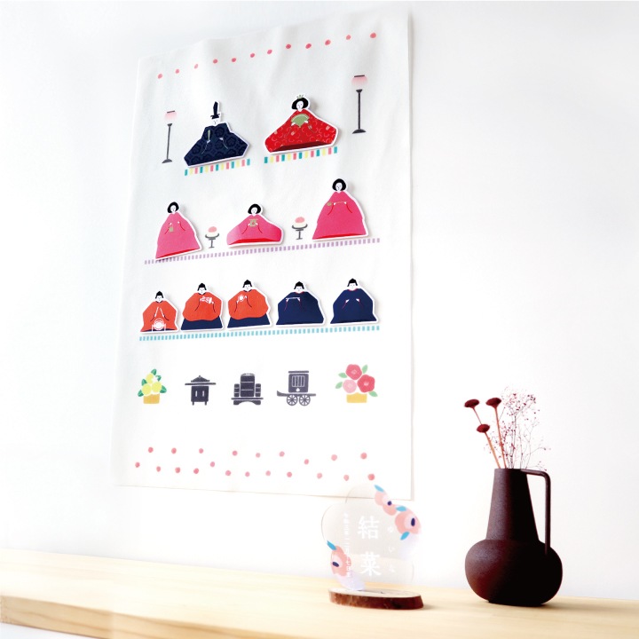 ぺたぺた♪ひな祭りタペストリー