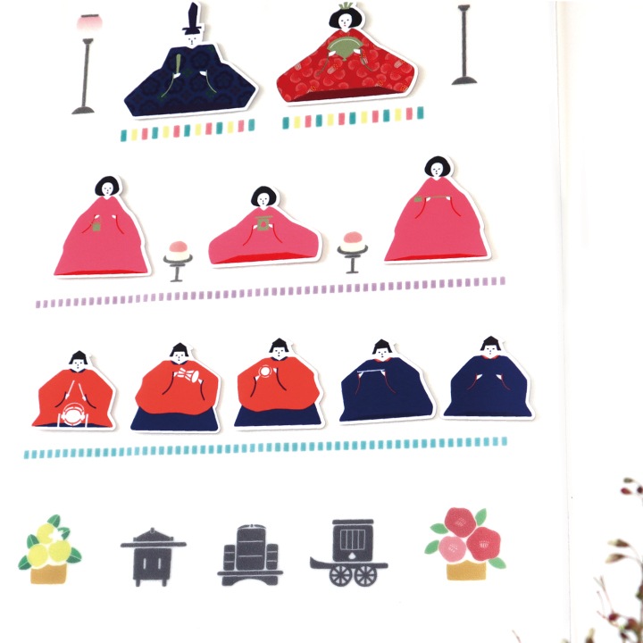 ぺたぺた♪ひな祭りタペストリー