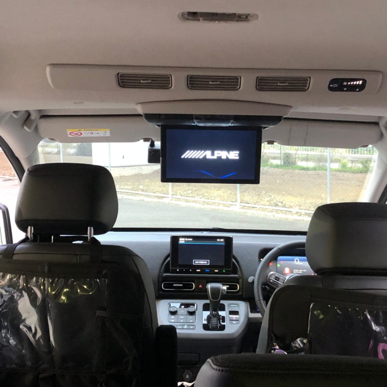 namotan　アルパイン　フリップダウン　ヘッドレスト　モニターセット アルパインフリップダウンモニターヘッドレストモニターセット