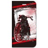 iPhone 手帳型ケース バイクシルエットB-レッド【 SE2 11 X 8 他各機種対応】 フラップなし スタンド アルファベット/スケルトン/バイク st53|iPhone対応|スマホ対応手帳型