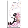 iPhone 手帳型ケース 蝶と花の妖精とプードル【 SE2 11 X 8 他各機種対応】 フラップなし スタンド 妖精・ガール・ひまわり st46|iPhone対応|スマホ対応手帳型ケース