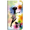 iPhone 手帳型ケース お花の妖精とプードル【 SE2 11 X 8 他各機種対応】 フラップなし スタンド 妖精・ガール・ひまわり st46|iPhone対応|スマホ対応手帳型ケース