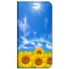 iPhone 手帳型ケース 虹と向日葵【 SE2 11 X 8 他各機種対応】 フラップなし スタンド 妖精・ガール・ひまわり st46|iPhone対応|スマホ対応手帳型ケース