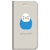 iPhone 手帳型ケース インコブルー【 SE2 11 X 8 他各機種対応】 フラップなし スタンド 桜 インコ st57|iPhone対応|スマホ対応手帳型ケース