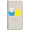 iPhone 手帳型ケース インコ 青・黄【 SE2 11 X 8 他各機種対応】 フラップなし スタンド 桜 インコ st57|iPhone対応|スマホ対応手帳型ケース