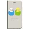 iPhone 手帳型ケース インコ 青・緑 ミックス【 SE2 11 X 8 他各機種対応】 フラップなし スタンド 桜 インコ st57|iPhone対応|スマホ対応手帳型ケース