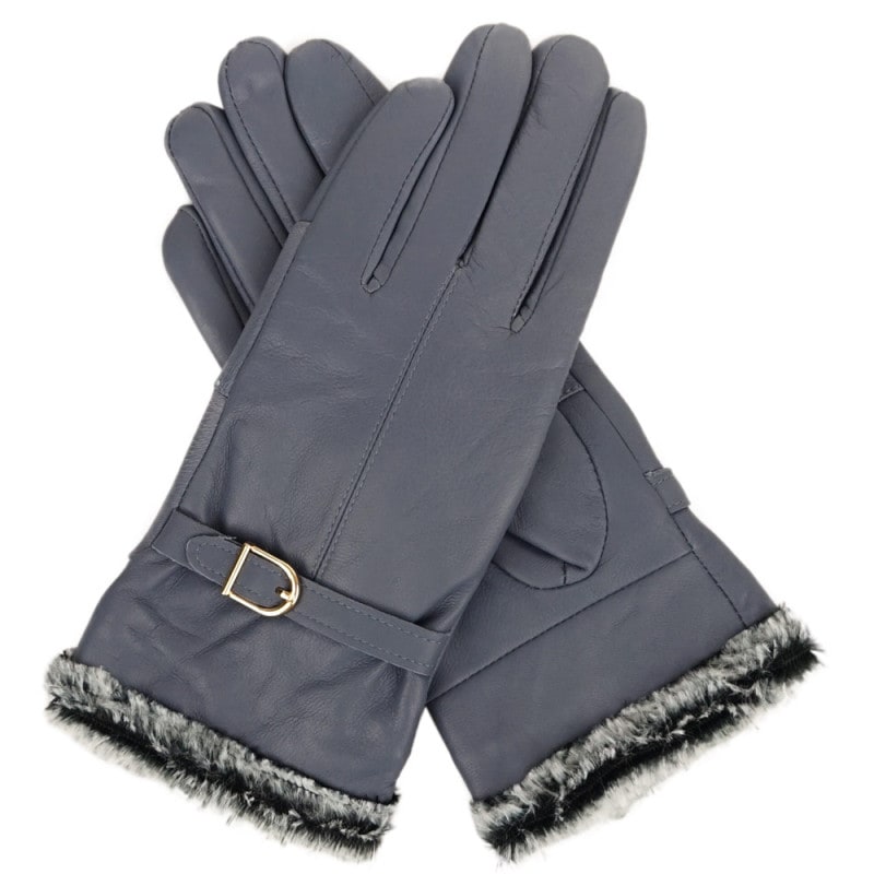 ラムレザーファー付き手袋 [グローブ/羊革手袋]