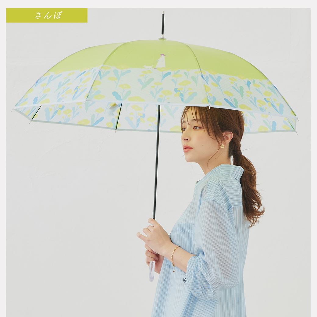【宮下和コラボ】 半透明 ジャンプ傘 雨傘