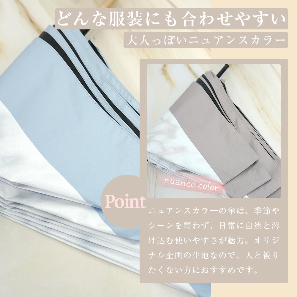 【2025新作】100％完全遮光 UVカット 日傘/雨傘/晴雨兼用傘　折りたたみ傘 Paraffi(パラフィ)グラフィックシリーズ ストーン柄 大理石柄 親骨51cm