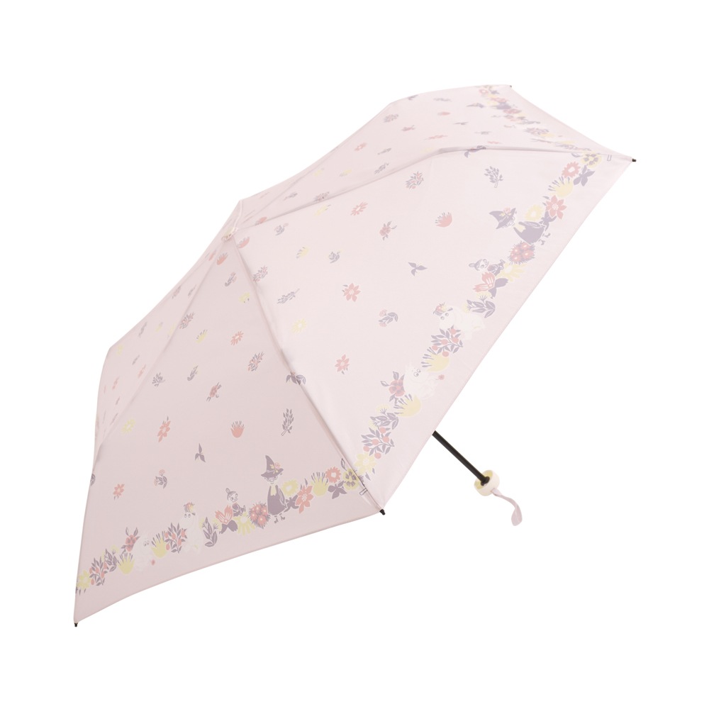 【2025新作】【ムーミンコラボ】雨晴兼用 軽量 ポンジー生地 折りたたみ傘  スナフキン ミイ撥水加工 雨傘 親骨50cm Moomin