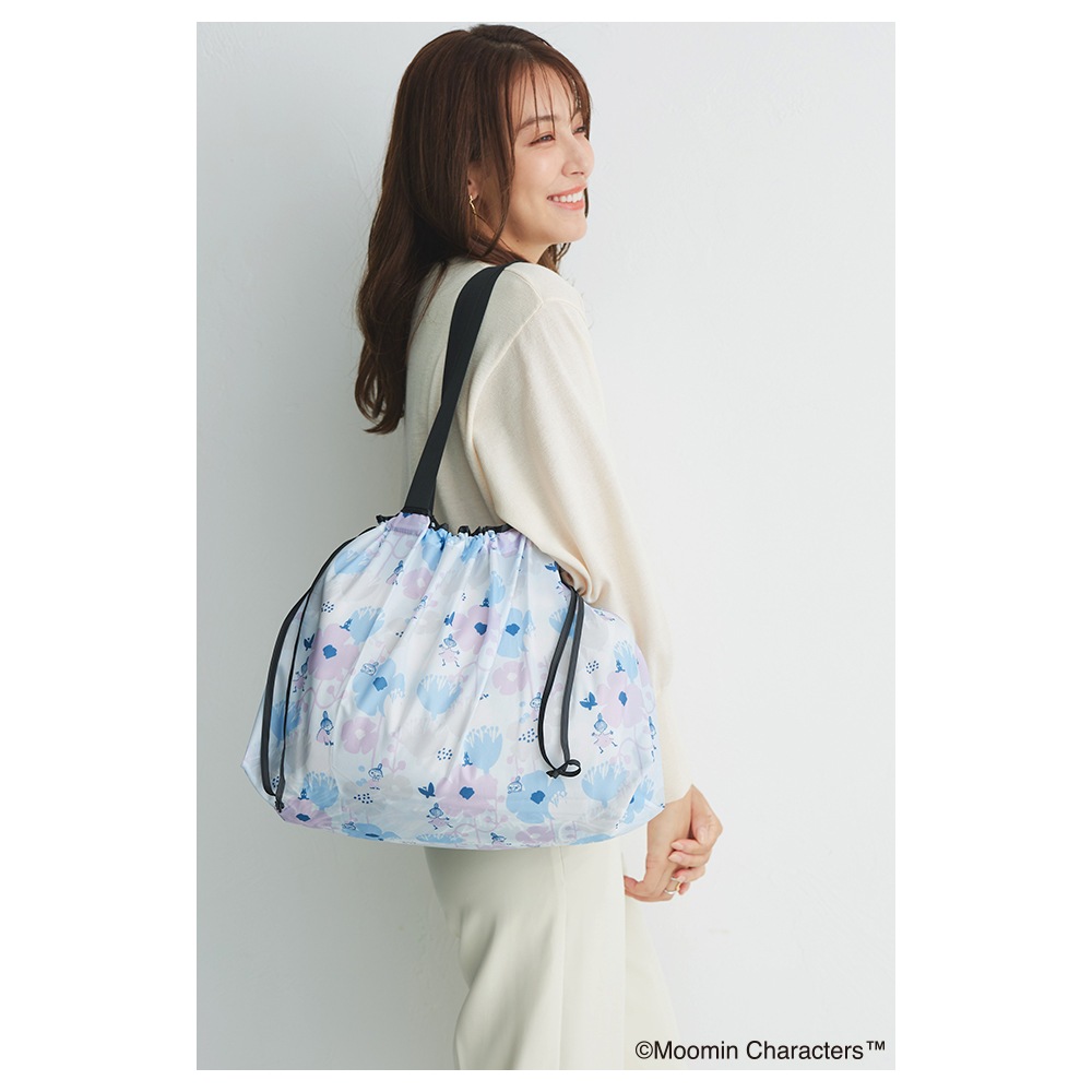 【2025新作】【ムーミンコラボ】 レインバッグカバー 撥水 エコバッグ トートバック [花とリトルミイ/コミック柄/リトルミイワンポイント] 総柄 Moomin
