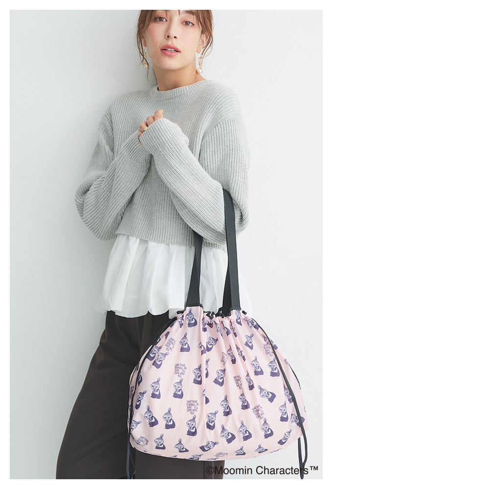 【2025新作】【ムーミンコラボ】 レインバッグカバー 撥水 エコバッグ トートバック [花とリトルミイ/コミック柄/リトルミイワンポイント] 総柄 Moomin