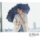 【再入荷】100％完全遮光 UVカット 日傘/雨傘/晴雨兼用傘 超撥水 ブラックコーティング リボン付BIGフリルショート傘 makez.(マケズ) 親骨55cm