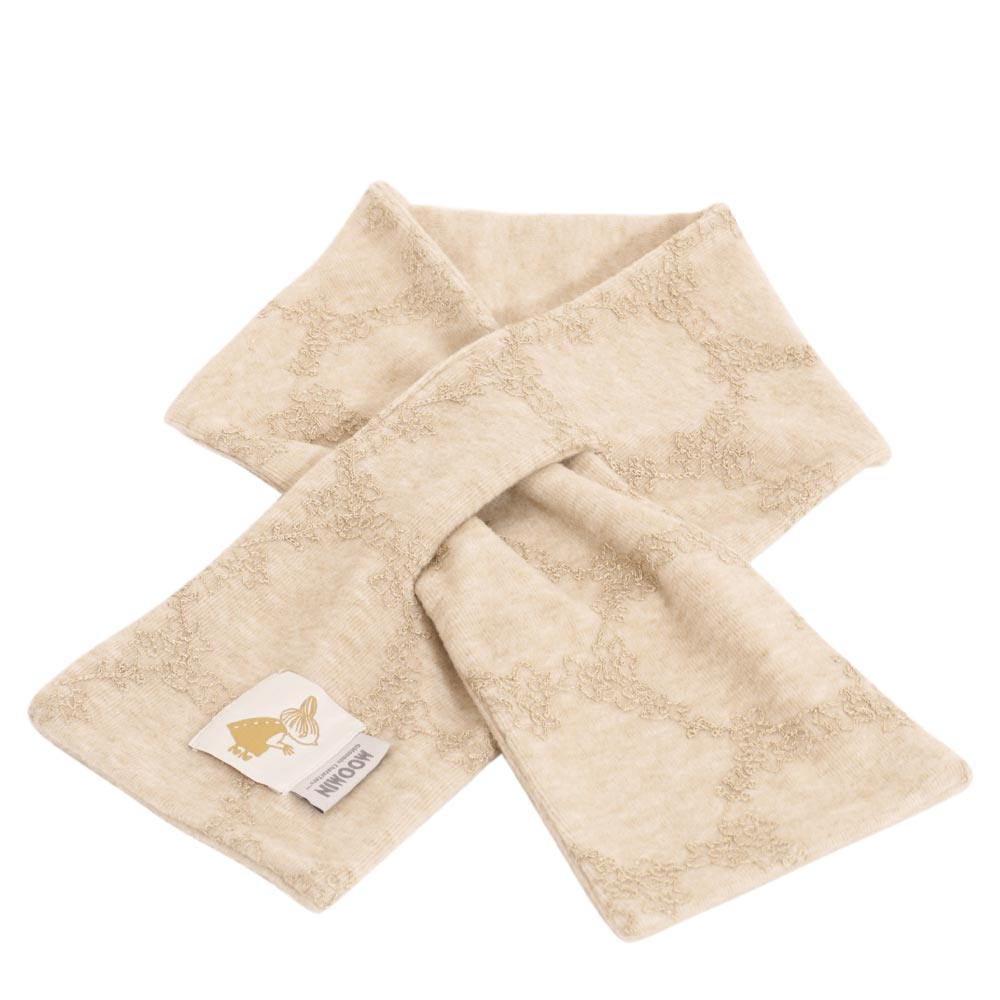 【2025新作】【ムーミンコラボ】リトルミイワッペン付 差込刺繍マフラー 14cm×92cm Moomin