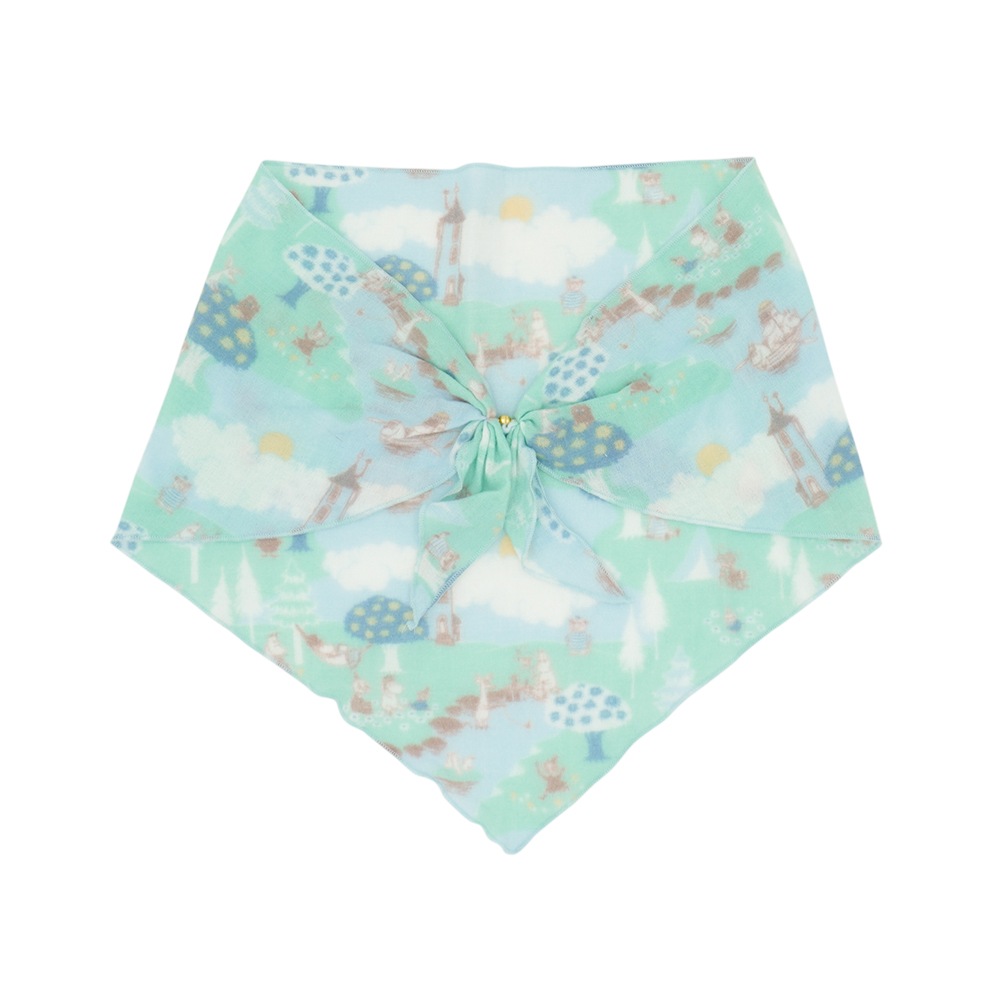 【2025新作】【ムーミンコラボ】起毛Peマグネット付三角マフラー 40cm×100cm Moomin