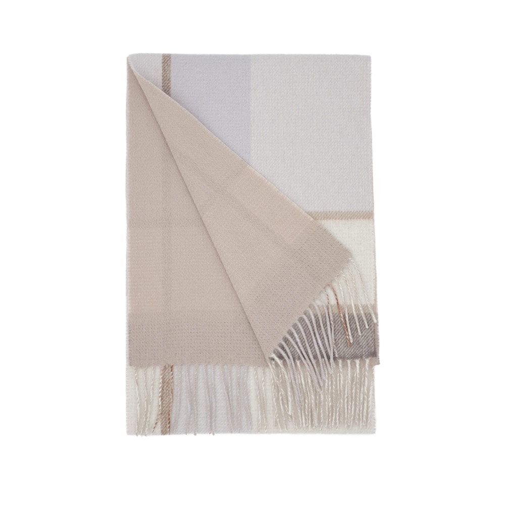 【2025新色】カシミヤマフラー リバーシブル[無地/チェック柄][男女兼用]　30cmx186cm