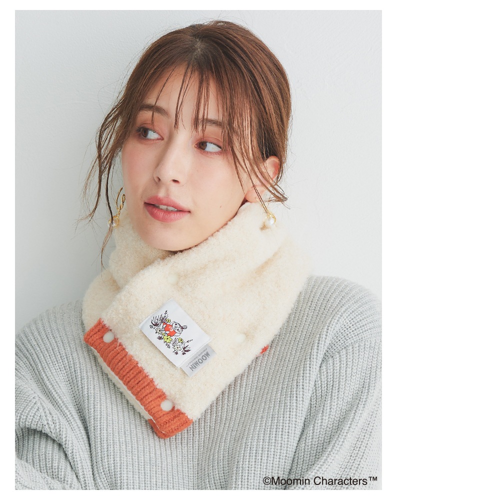 【2025新作】【ムーミンコラボ】ムーミンワッペン付 スヌーペット スヌード ティペット 14cm×70cm Moomin