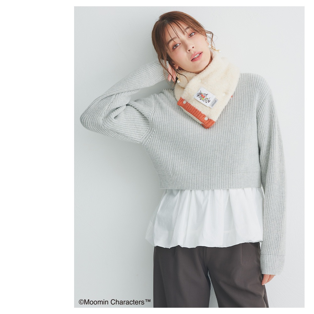 【2025新作】【ムーミンコラボ】ムーミンワッペン付 スヌーペット スヌード ティペット 14cm×70cm Moomin