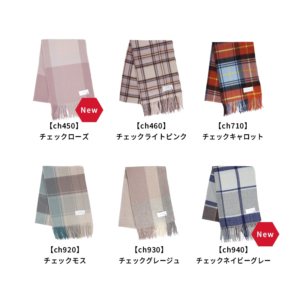 agnona マフラー　ストール　カシミア　シルク マルチカラー　チェック柄 agnona マフラー ストール カシミア シルク マルチカラー