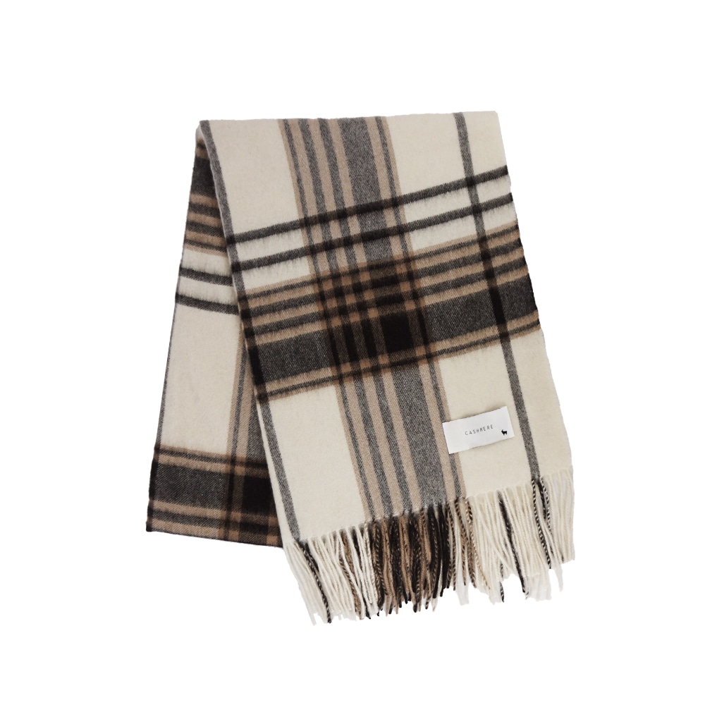 【2025新色】カシミヤストール[チェック柄][男女兼用] 60cm×200cm