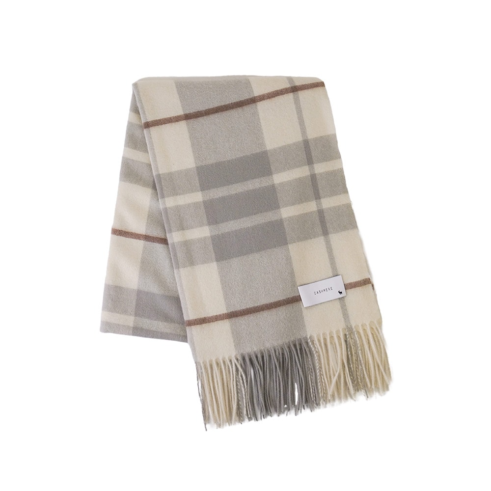 【2025新色】カシミヤストール[チェック柄][男女兼用] 60cm×200cm